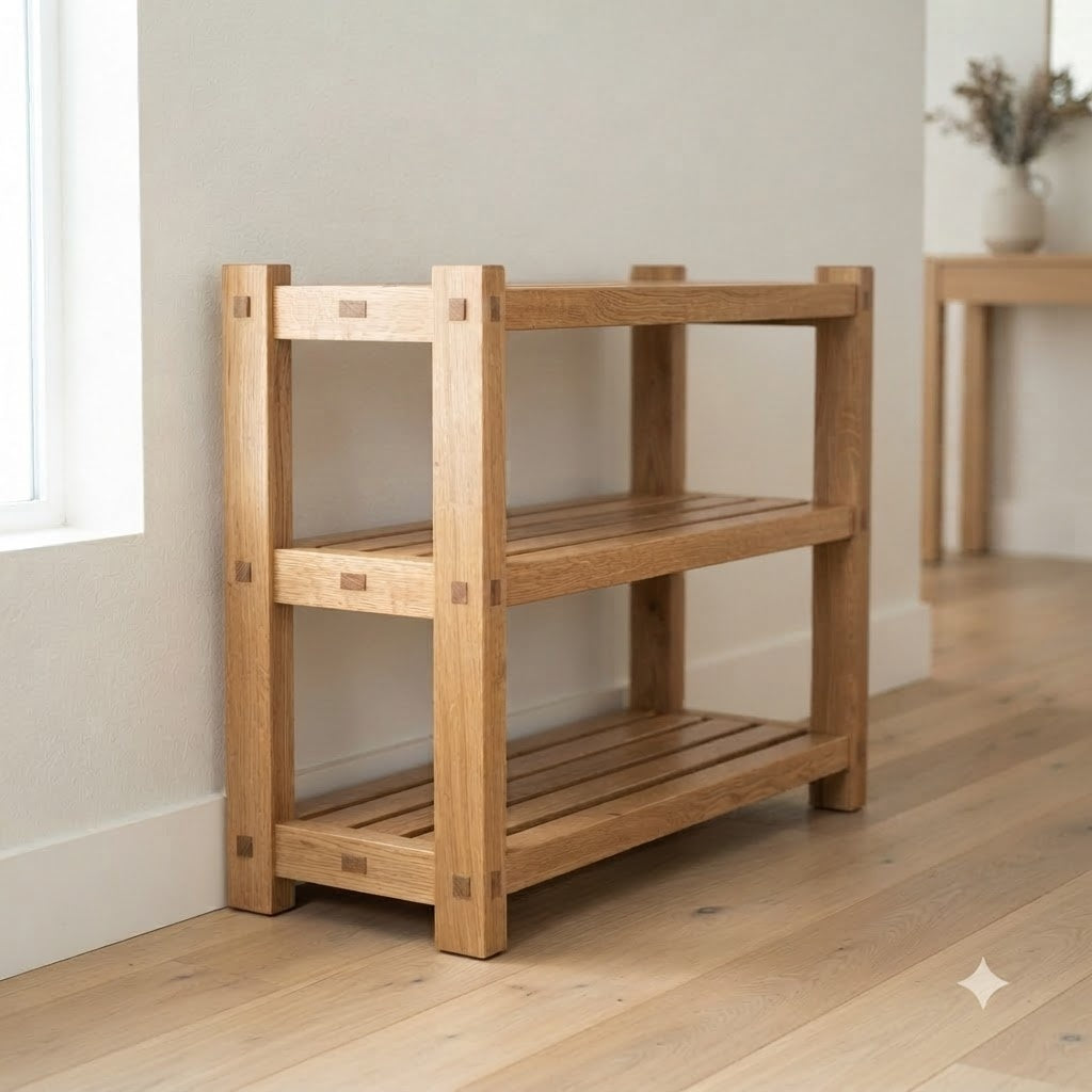 Arts and Crafts White Oak Shoe Rack 149.6 55.1 126.0 229