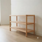 Danish Modern Beech Shoe Rack 137.8 46.5 102.4 139