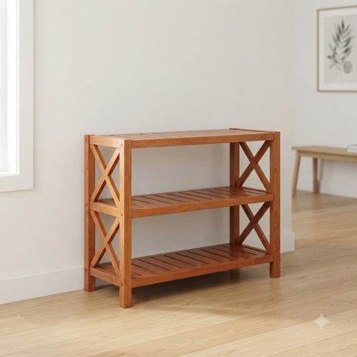 Farmhouse Cherry Shoe Rack 151.6 51.2 118.1 219