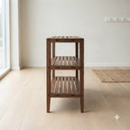 Handcrafted Walnut Shoe Rack 144.9 49.2 111.4 199