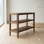 Handcrafted Walnut Shoe Rack 144.9 49.2 111.4 199