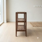 Handcrafted Walnut Shoe Rack 144.9 49.2 111.4 199