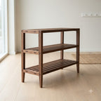 Handcrafted Walnut Shoe Rack 144.9 49.2 111.4 199