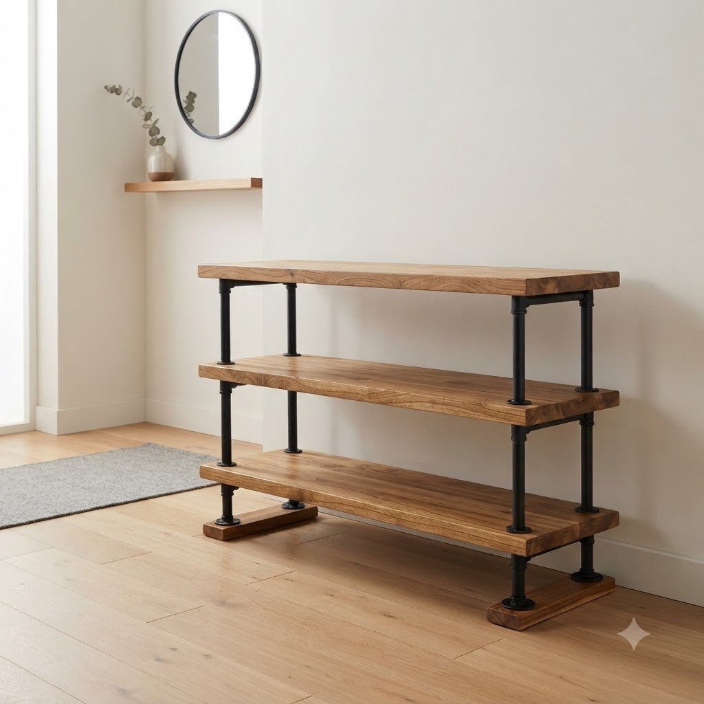 Industrial Teak Shoe Rack 137.8 51.2 102.4 229