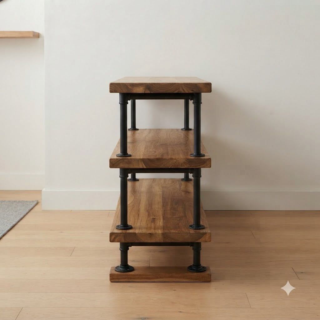 Industrial Teak Shoe Rack 137.8 51.2 102.4 229