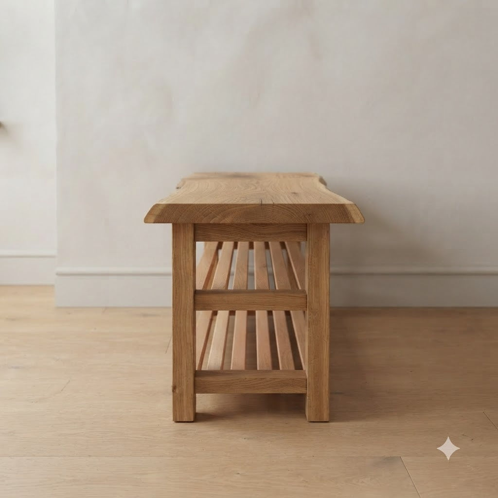Live Edge Oak Shoe Rack 165.4 57.1 72.8 299