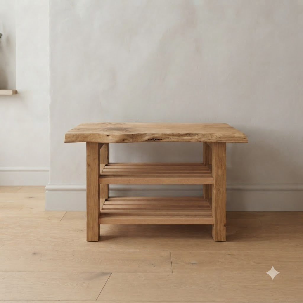 Live Edge Oak Shoe Rack 165.4 57.1 72.8 299