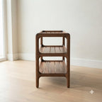 Mid Century Modern Walnut Shoe Rack 143.7 47.2 96.5 199