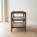 Mid Century Modern Walnut Shoe Rack 143.7 47.2 96.5 199