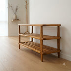 Mid Century Teak Shoe Rack 143.7 47.2 96.5 199
