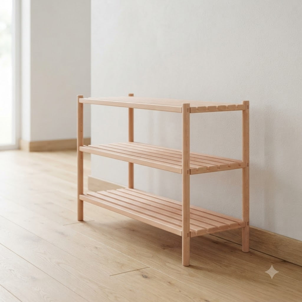 Minimalist Beech Shoe Rack 133.9 47.2 104.3 119