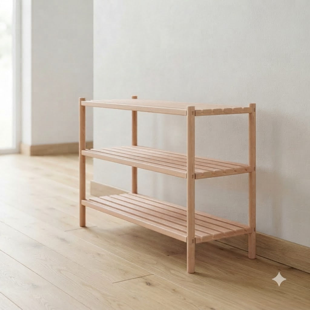 Minimalist Beech Shoe Rack 133.9 47.2 104.3 119