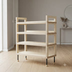 Modern Birch Shoe Rack 137.8 45.3 118.1 179