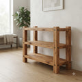 Rustic Alder Shoe Rack 157.5 53.1 110.2 149