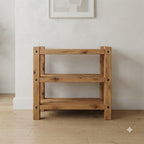 Rustic Alder Shoe Rack 157.5 53.1 110.2 149