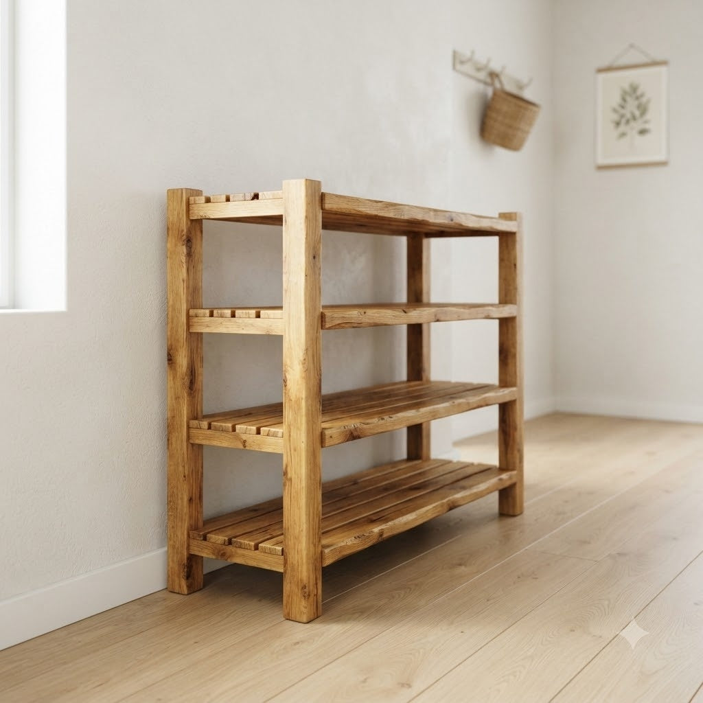 Rustic Maple Shoe Rack 158.3 55.1 128.0 179