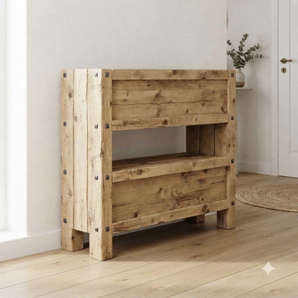 Rustic Pine Shoe Rack 157.5 55.1 120.1 119