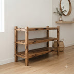 Rustic Walnut Shoe Rack 144.9 49.2 111.4 199