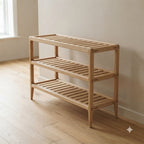 Scandinavian Oak Shoe Rack 144.9 49.2 111.4 149